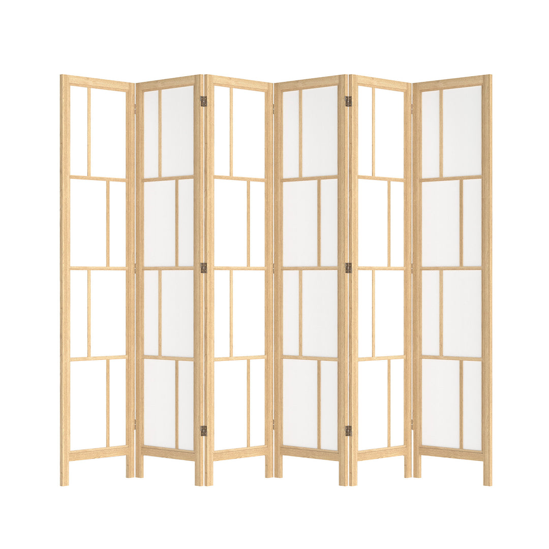 6 Panel Room Divider Folding Partition Freestanding Screen Wooden