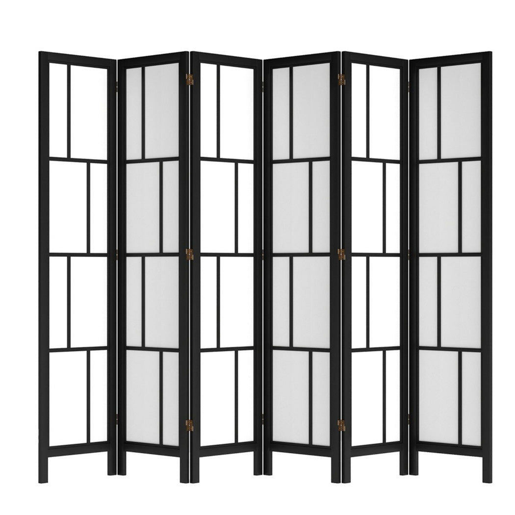 6 Panel Room Divider Folding Partition Freestanding Screen Wooden
