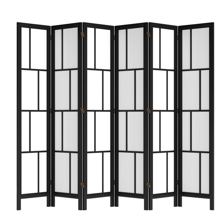 6 Panel Room Divider Folding Partition Freestanding Screen Wooden