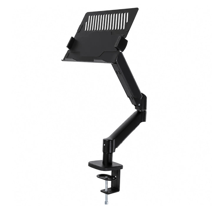 Monitor Arm Tray Mount Laptop Stand Adjustable Rotating for Desk Black