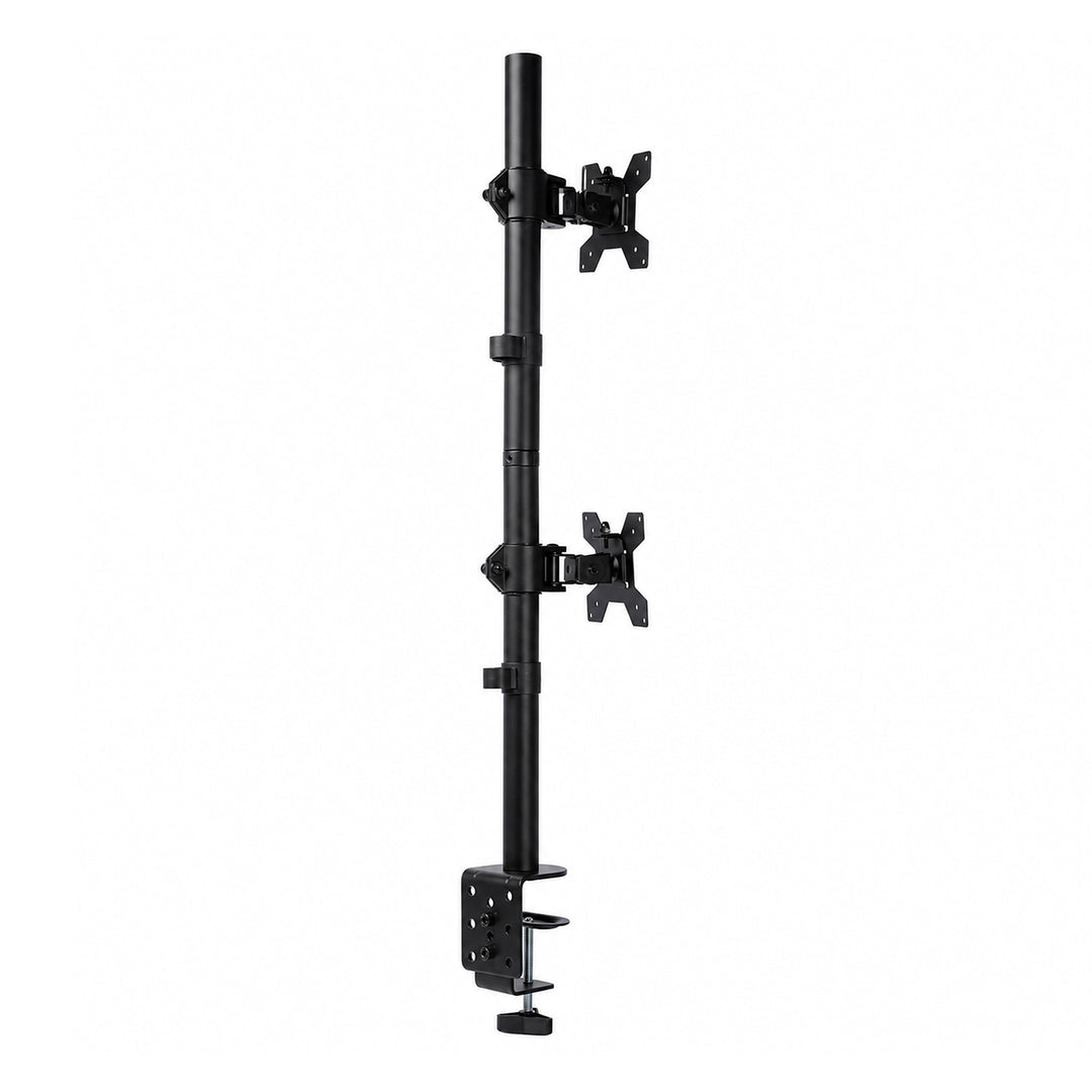 Dual Monitor Arm Adjustable Stand Mount For 13-34 Inch Office Black
