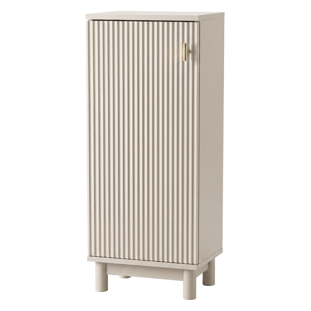Bathroom Cabinet Freestanding Storage Cupboard Slim 3 Tier Shelves