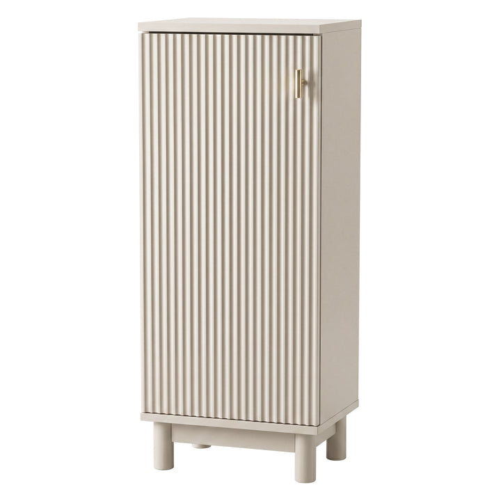 Bathroom Cabinet Freestanding Storage Cupboard Slim 3 Tier Shelves