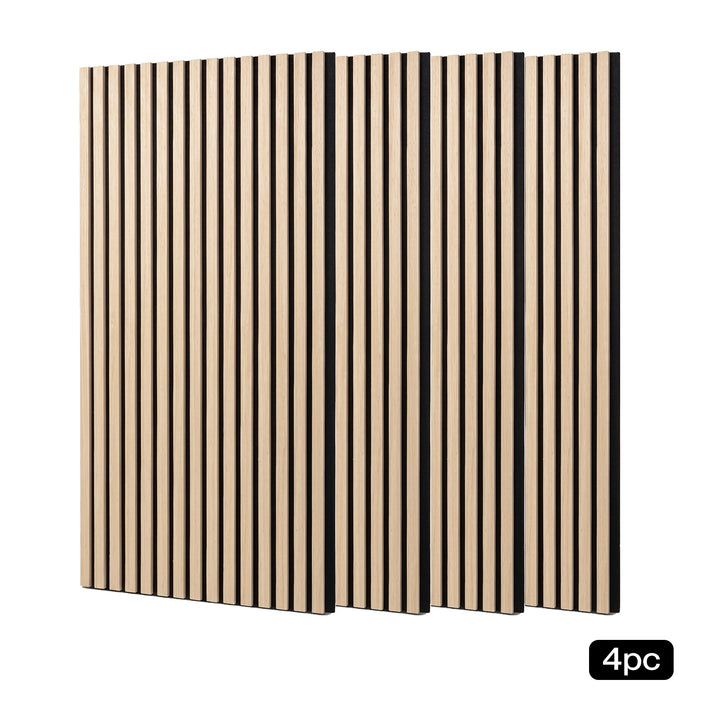 Acoustic Wall Panels 4pc NRC>0.7 120 x 60cm for Interior Wall Decor Oak