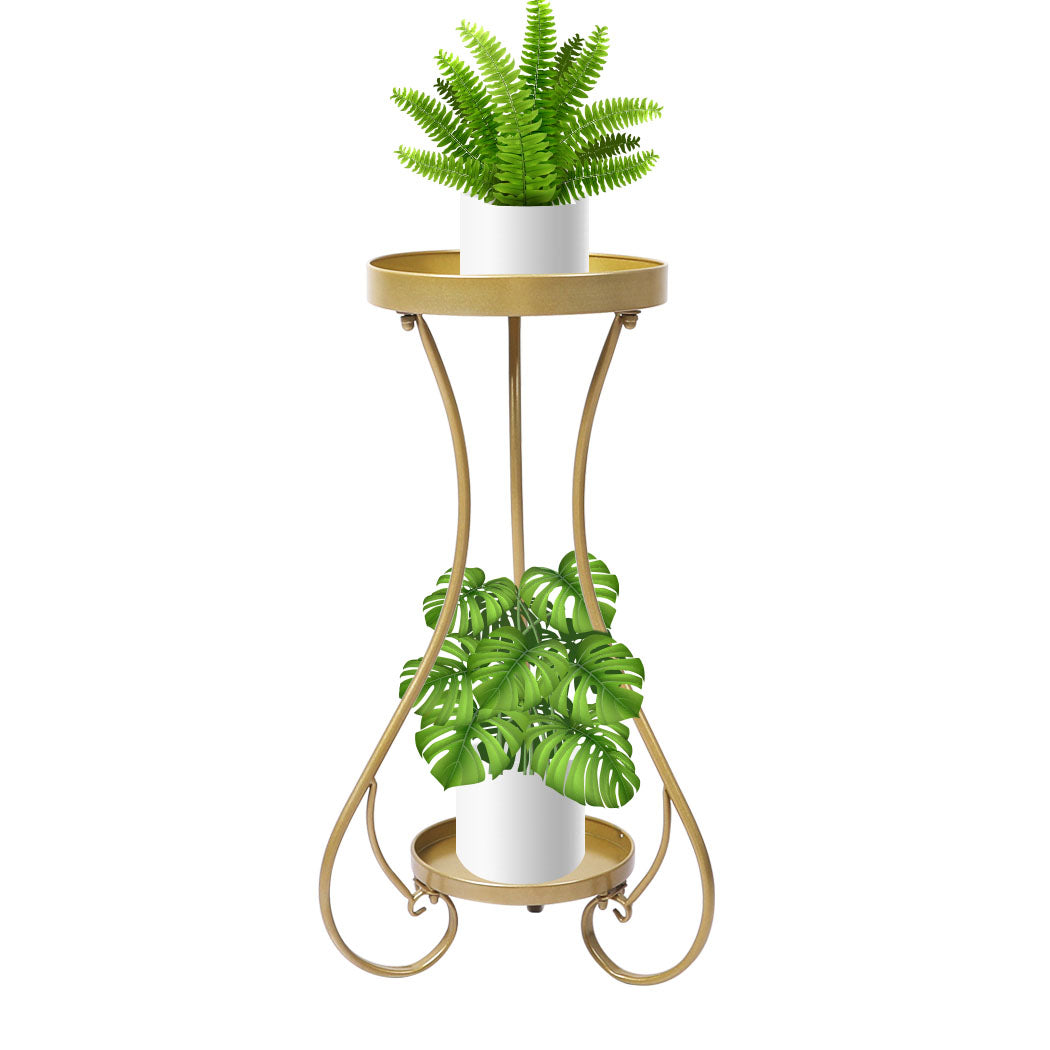 Levede Plant Stand 2 Tiers for Indoor and Outdoor Use - Medium - Levede