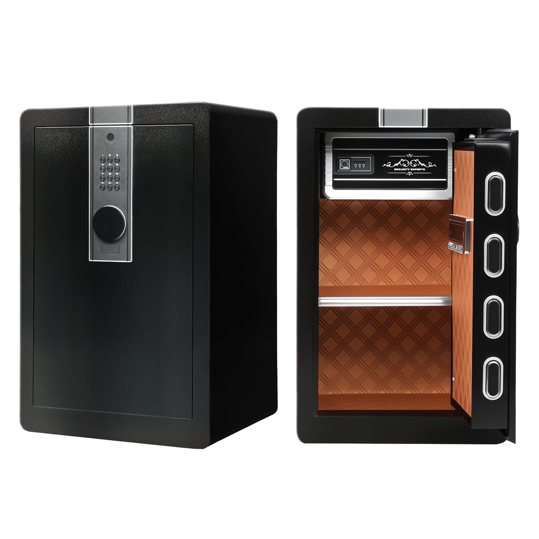 Fingerprint Large Security Safe Box Key Lock Money Safe Box Home Office 34.5L