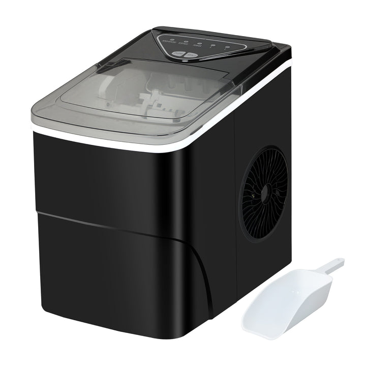 Portable Ice Maker Machine with Self-Cleaning For Home Bar Black
