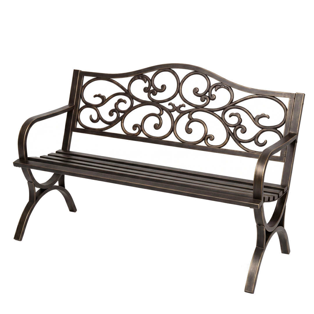 Garden Bench Seat Outdoor Patio Park Lounge Backyard Chair Bronze 3 Seat