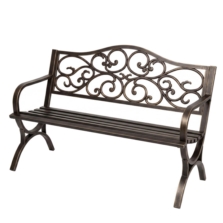 Garden Bench Seat Outdoor Patio Park Lounge Backyard Chair Bronze 3 Seat