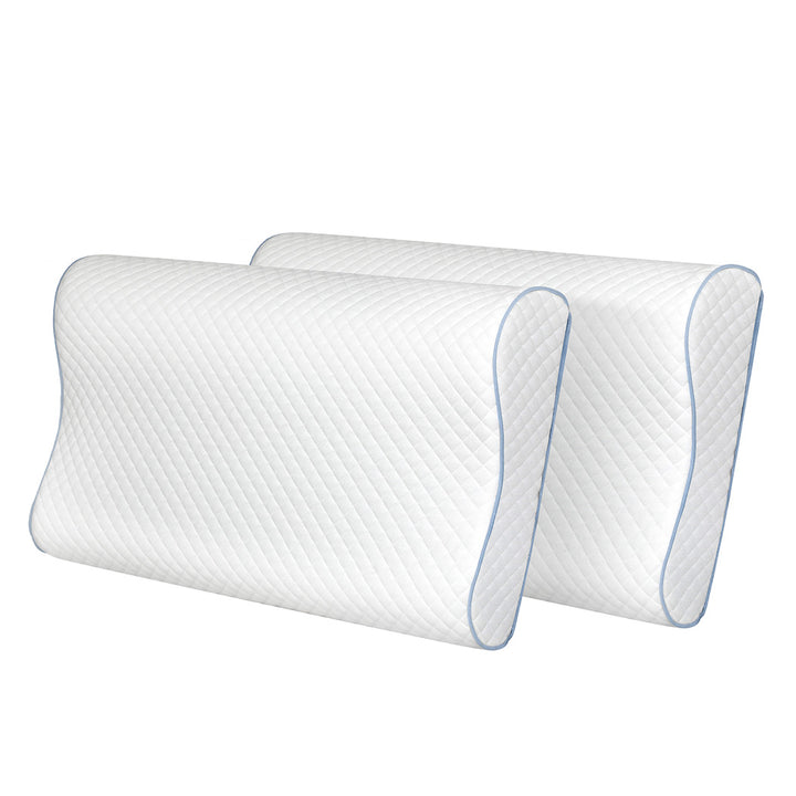 Dreamz Memory Foam Pillow White High-Density Neck Shoulder Support Pain Slow