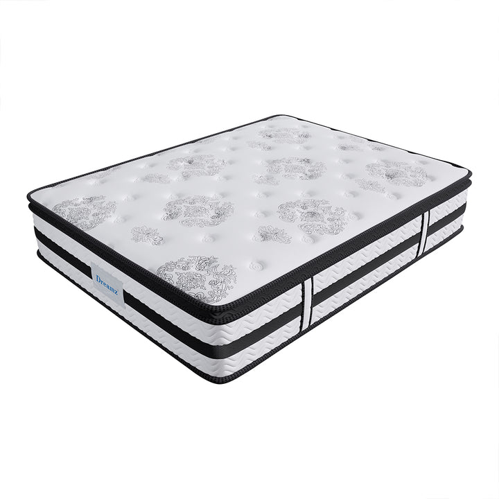 Dreamz Spring Mattress Bed Pocket Egg Crate Foam Medium Firm King Single 35CM