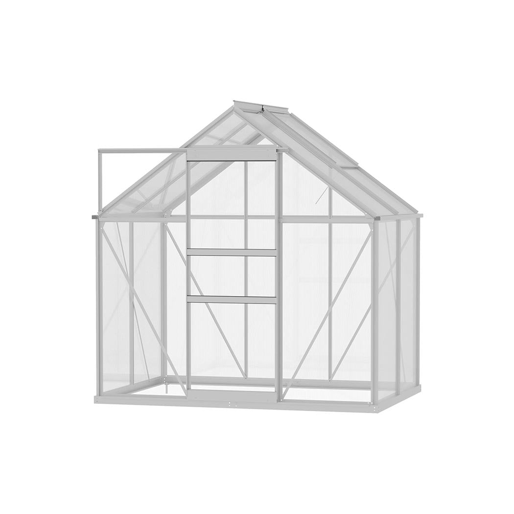 Lambu Greenhouse Aluminium Walk In Green - Levede