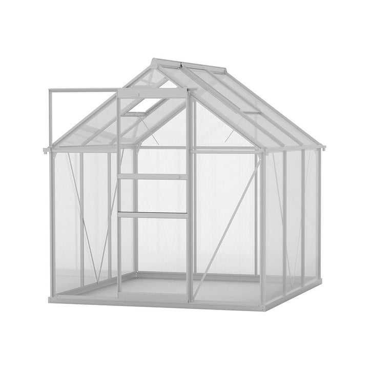 Lambu Greenhouse Aluminium Walk In Green - Levede