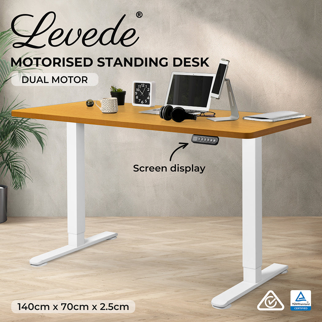 Levede Motorised Standing Desk Adjustable 140cm - Levede