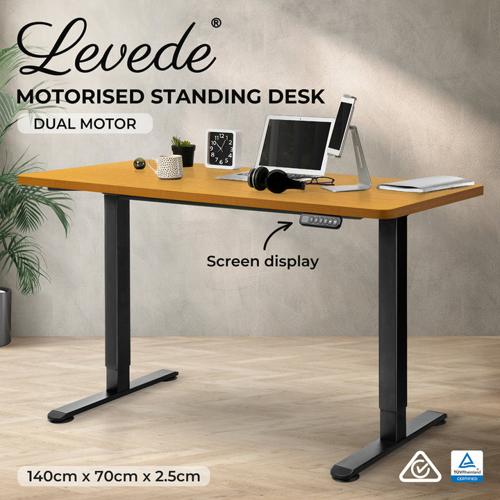 Levede Motorised Standing Desk Adjustable 140cm - Levede