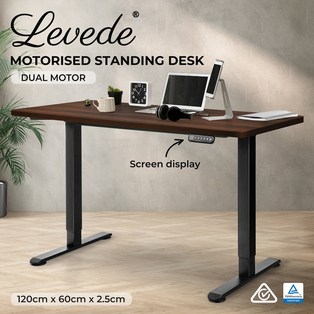 Levede Motorised Standing Desk Adjustable 120cm 800x 1.5MM - Levede