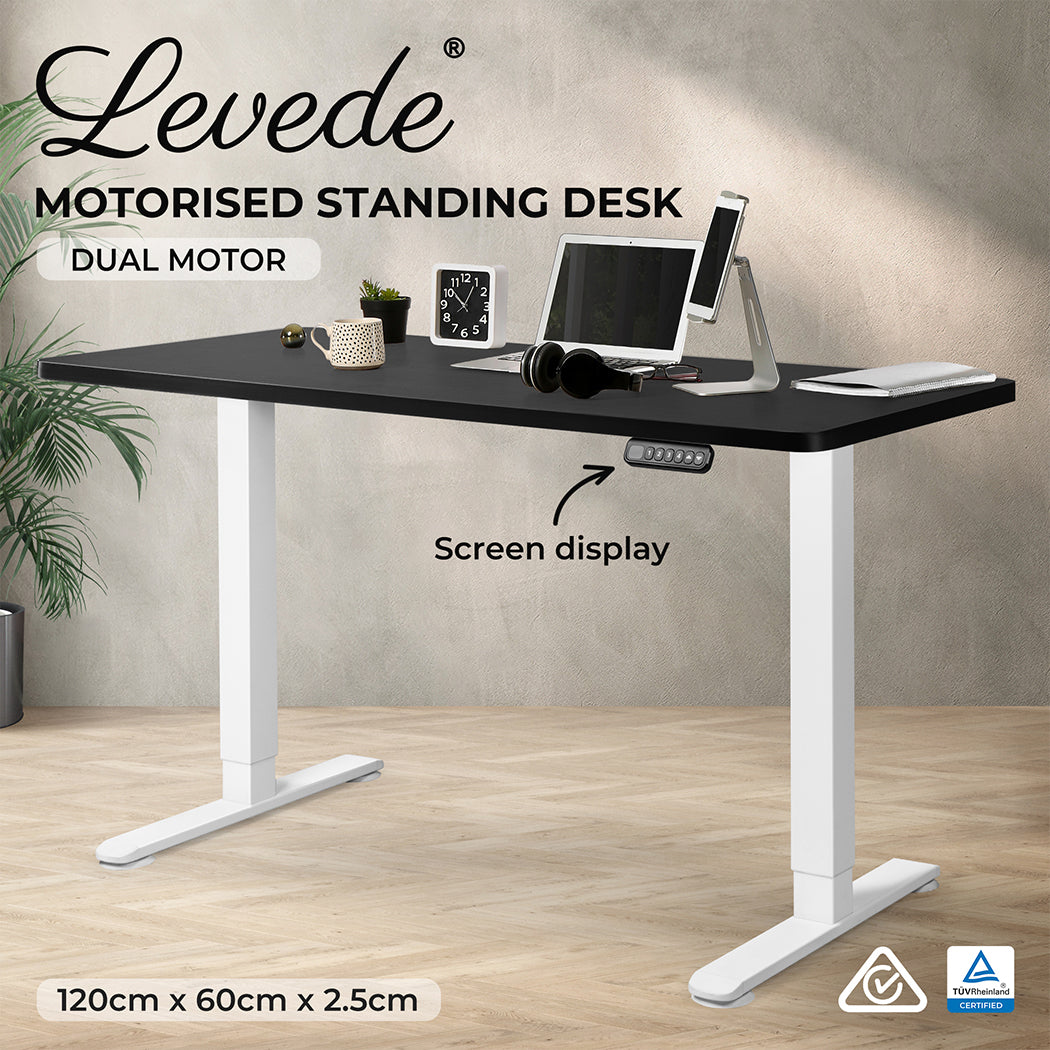 Levede Motorised Standing Desk Adjustable 120cm 800x 1.5MM