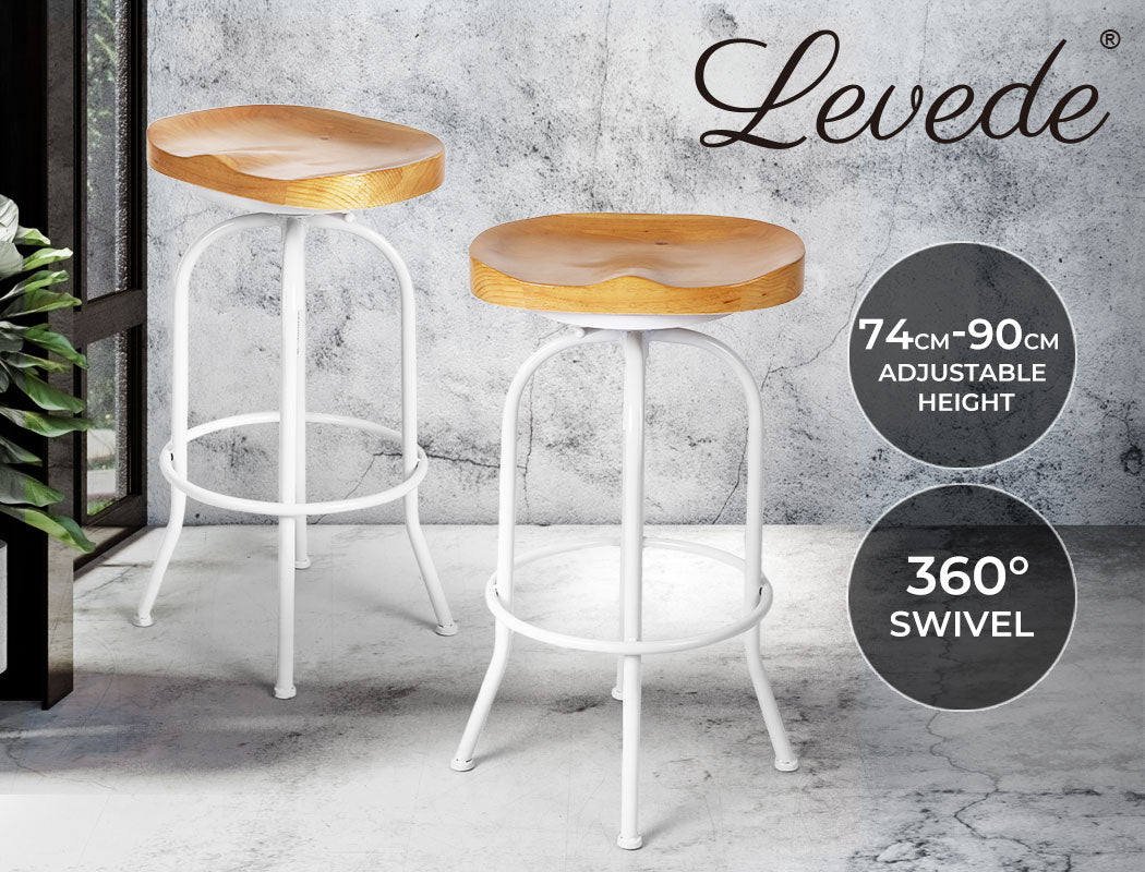 Levede 1x Industrial Bar Stool Kitchen - Levede