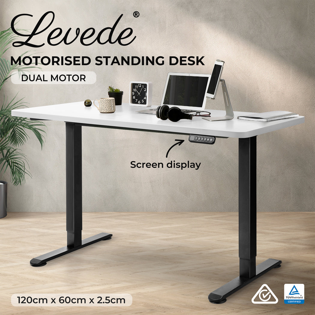 Levede Motorised Standing Desk Adjustable 120cm 800x 1.5MM