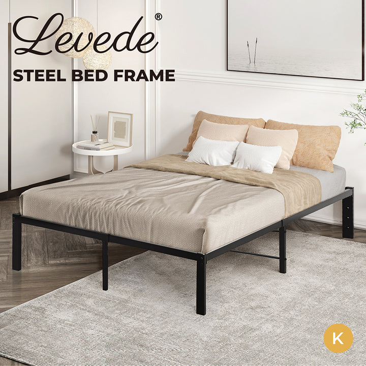 Levede Heavy Duty Metal Bed Frame with Storage Space - Levede