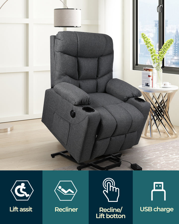 Levede Recliner Chair Electric Lift - Levede