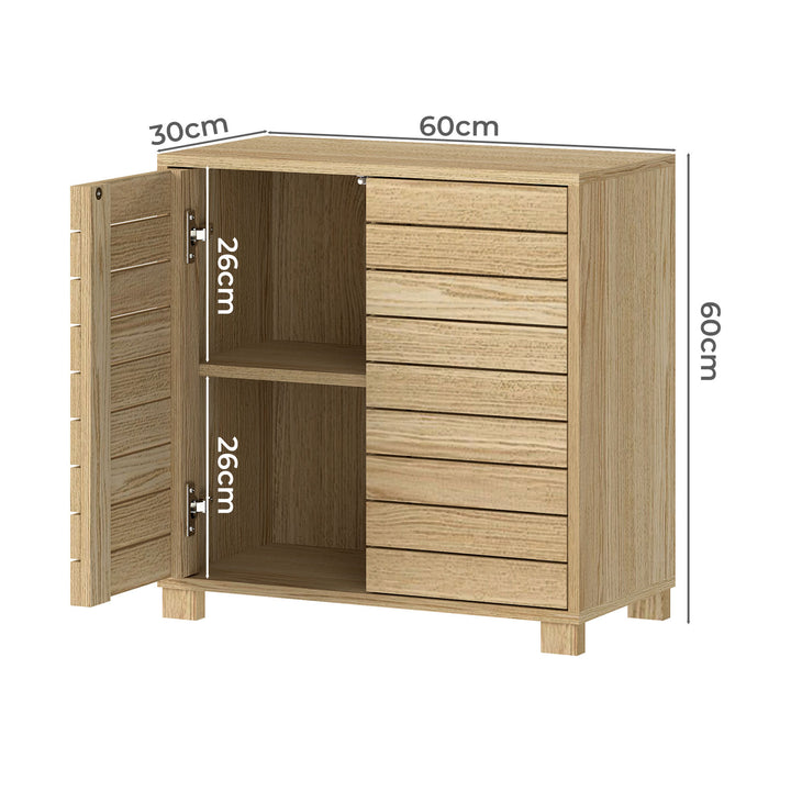Bathroom Storage Cabinet Freestanding Adjustable Shelf Cupboard Organiser