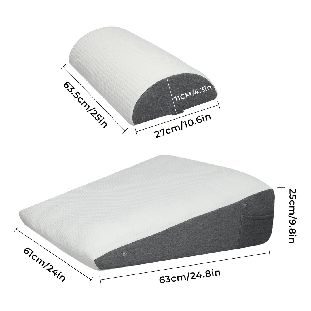 Memory Foam Wedge Pillow Bed Back Neck Support Leg Raiser Cushion