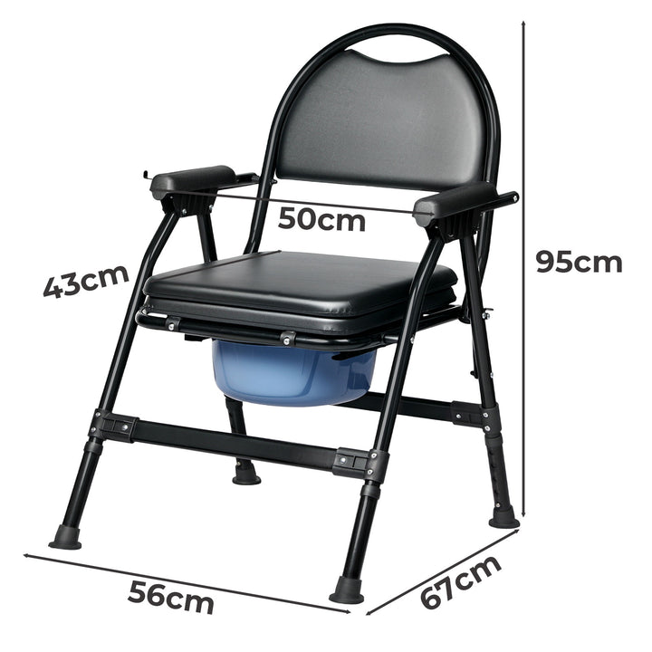 Shower Tiolet Commode Chair Bedside Seat Elderly Pregnant Disability Aid