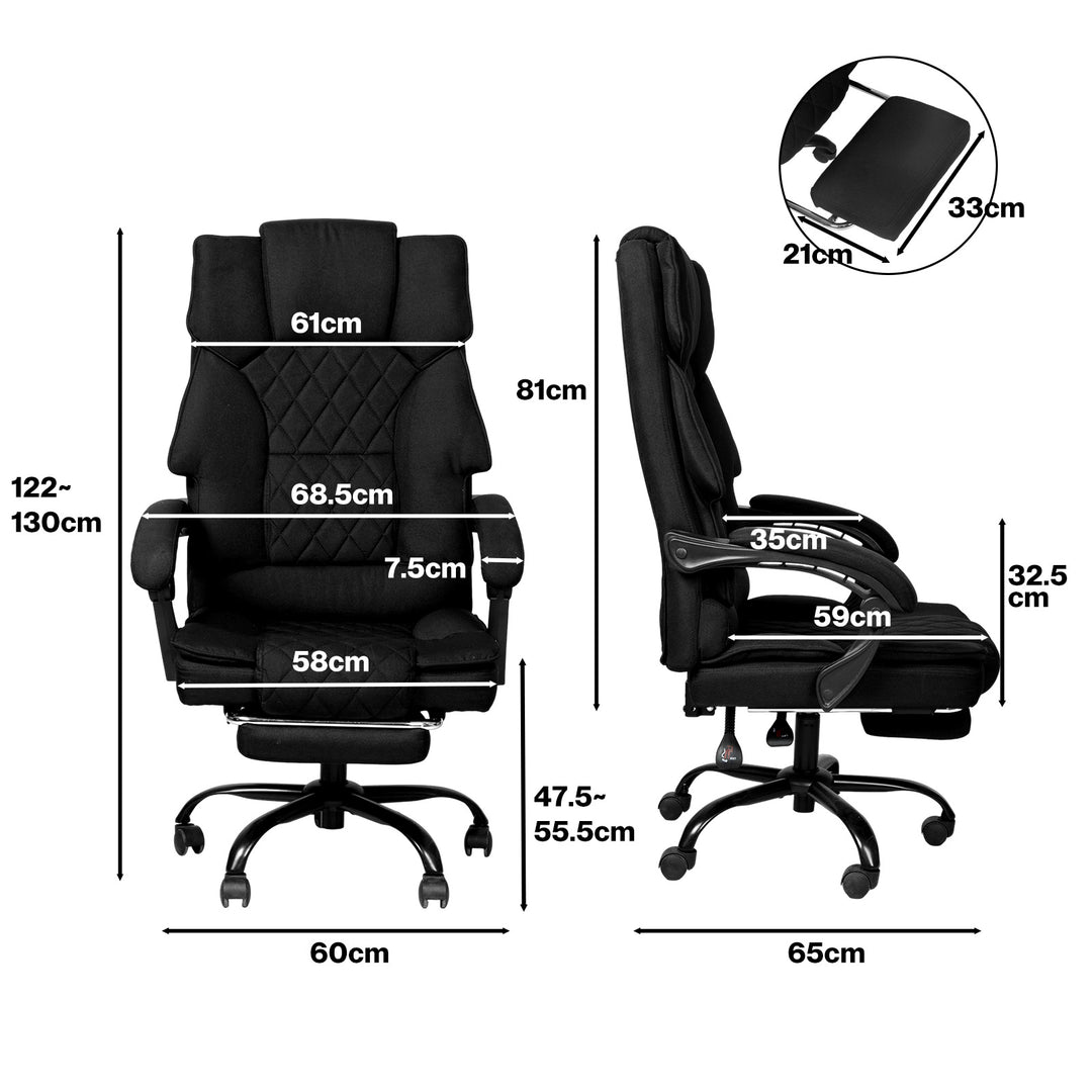 Ergonomic Office Chair Gaming Desk Chair Reclining Footrest Swivel