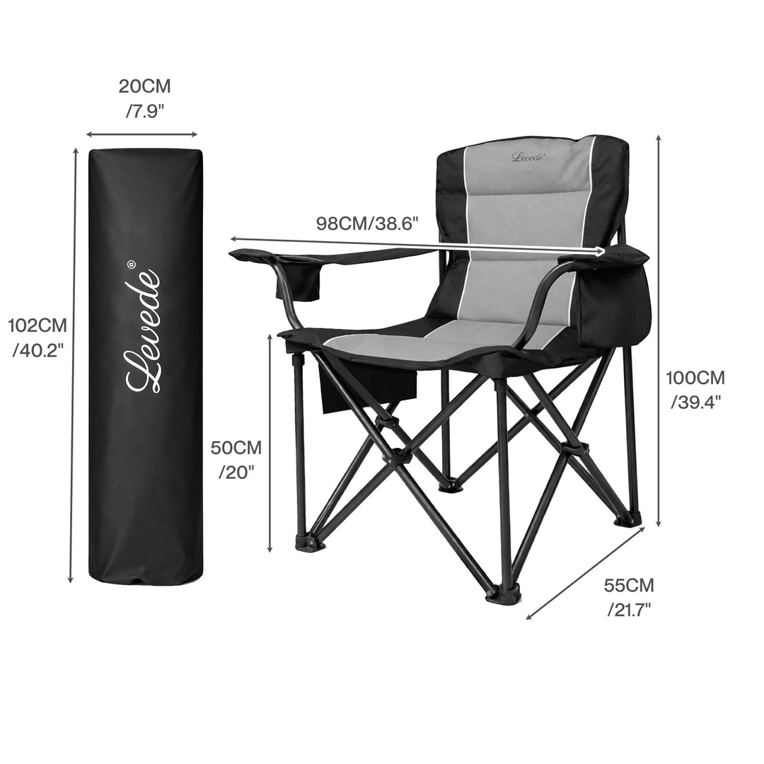 Camping Chair Large Folding Outdoor Portable Fishing Picnic Travel Seat