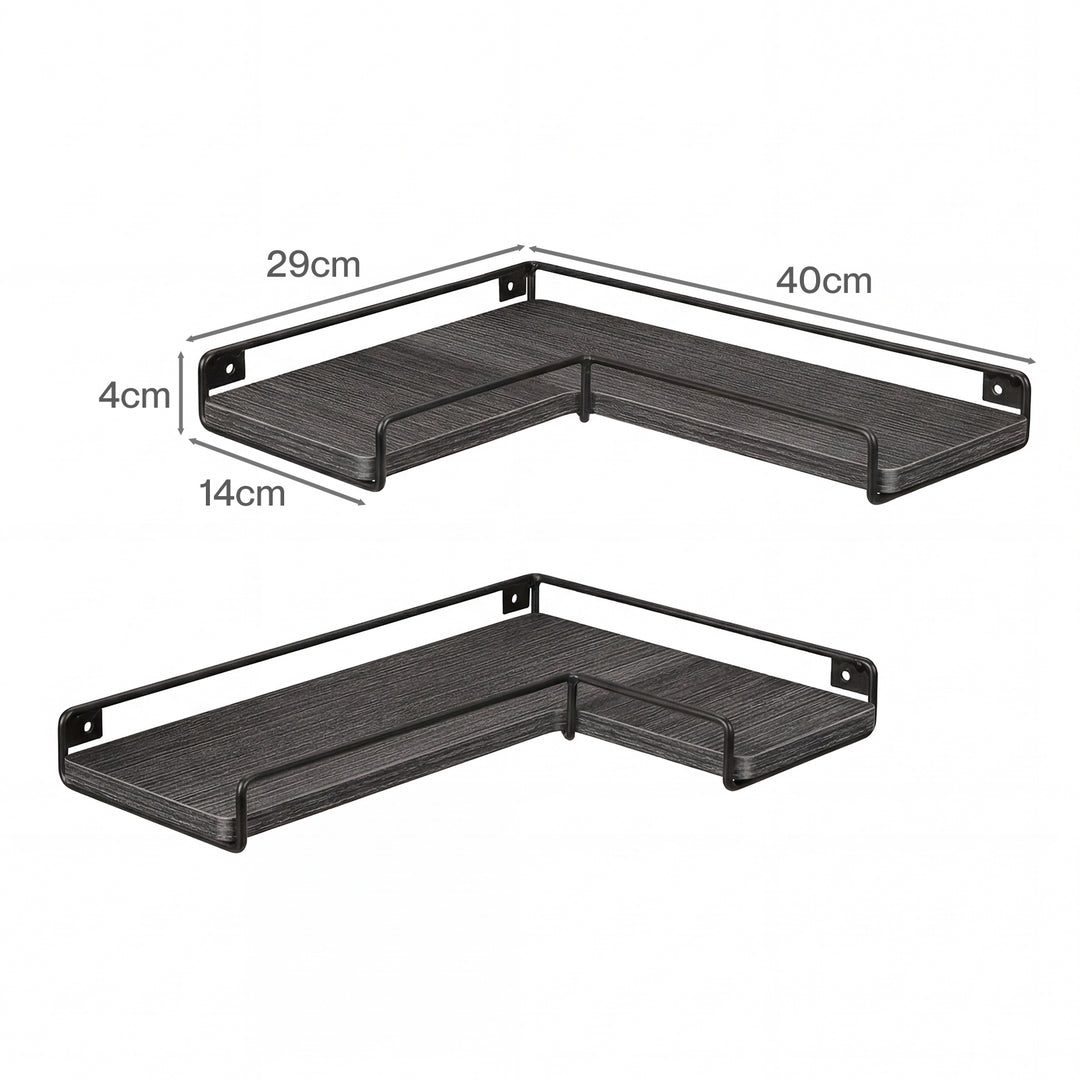 Floating Shelves 2Pcs DIY Corner Wall Shelf Storage Display Rack Bedroom