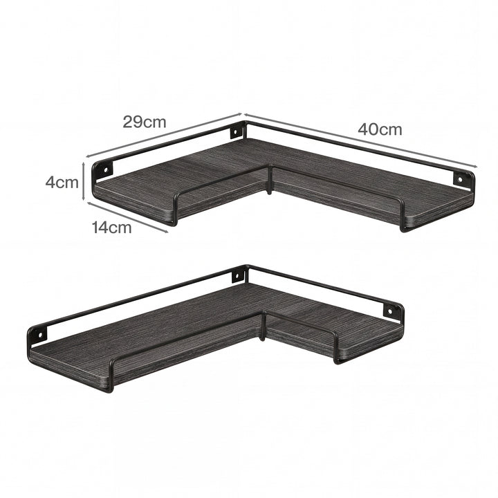 Floating Shelves 2Pcs DIY Corner Wall Shelf Storage Display Rack Bedroom