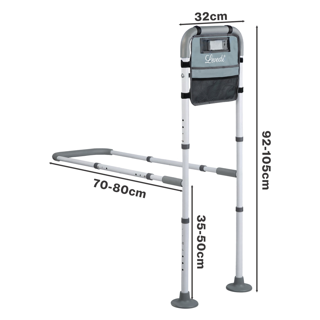 Bed Rail Elderly Adjustable Safety Handle Bed Assist Motion Sensor Light