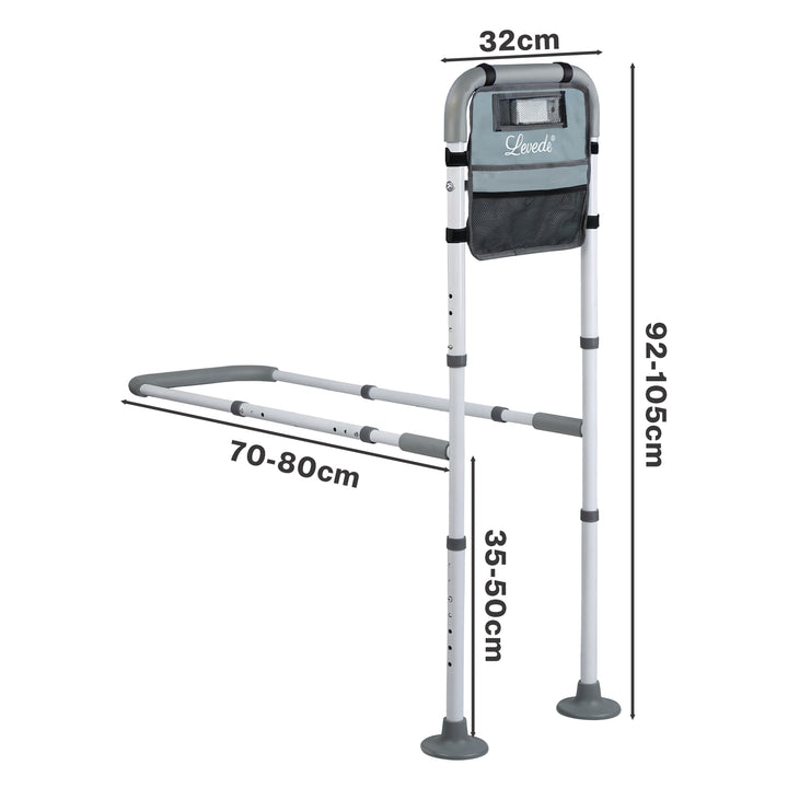 Bed Rail Elderly Adjustable Safety Handle Bed Assist Motion Sensor Light