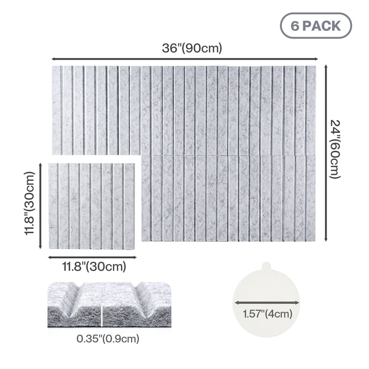 Cork Boards Alternative Photo Display Board 6 Pcs 30cmx30cm Coustic Grey