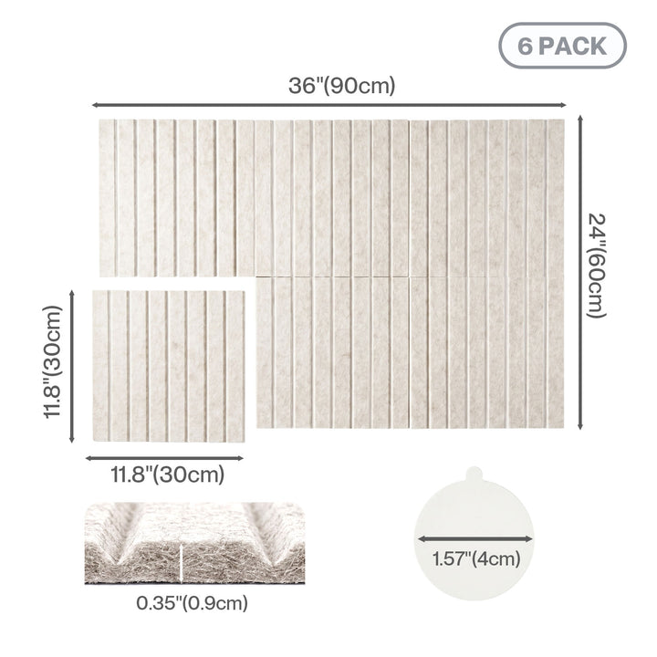 Cork Boards Alternative 6 Pcs 30cmx30cm Felt Bulletin Board Tiles Coustic