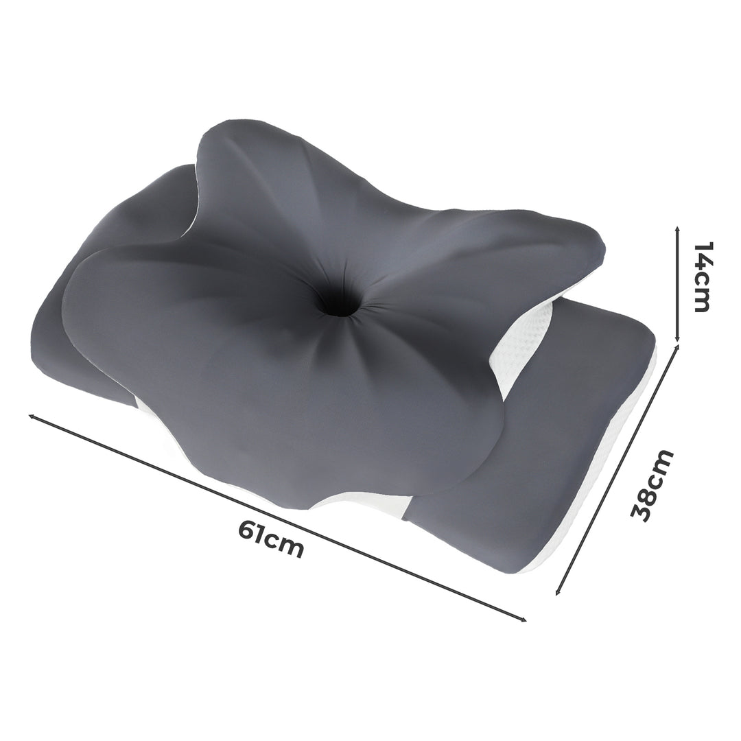 Ergonomic Cervical Neck Pillow for Side Back Stomach Sleepers Washable