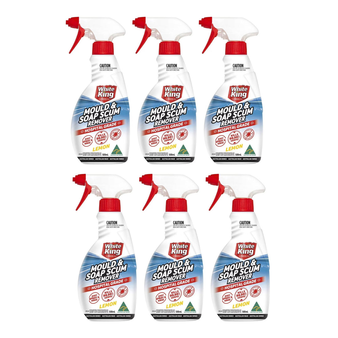 White King 500mL Lemon Mould & Scum Spray x6