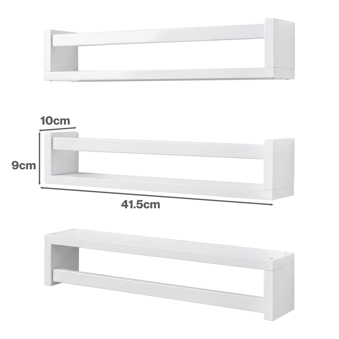 Book Shelves Floating Kids Nursery 3 Pcs  Display Wall Shelves Bedroom