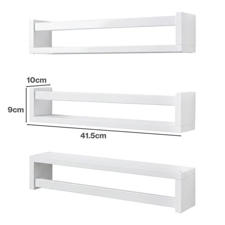 Book Shelves Floating Kids Nursery 3 Pcs  Display Wall Shelves Bedroom