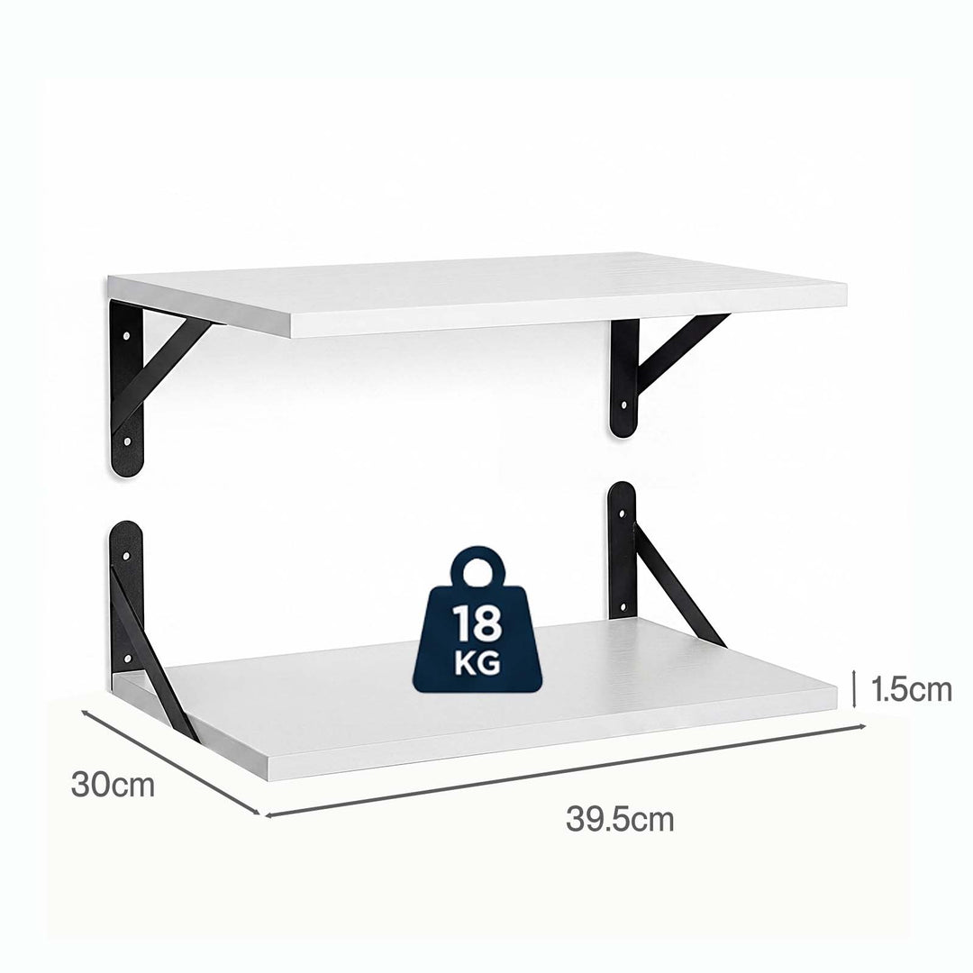 Floating Wall Shelves 2Pcs Deep Wall Mounted Display Book Shelf Bedroom