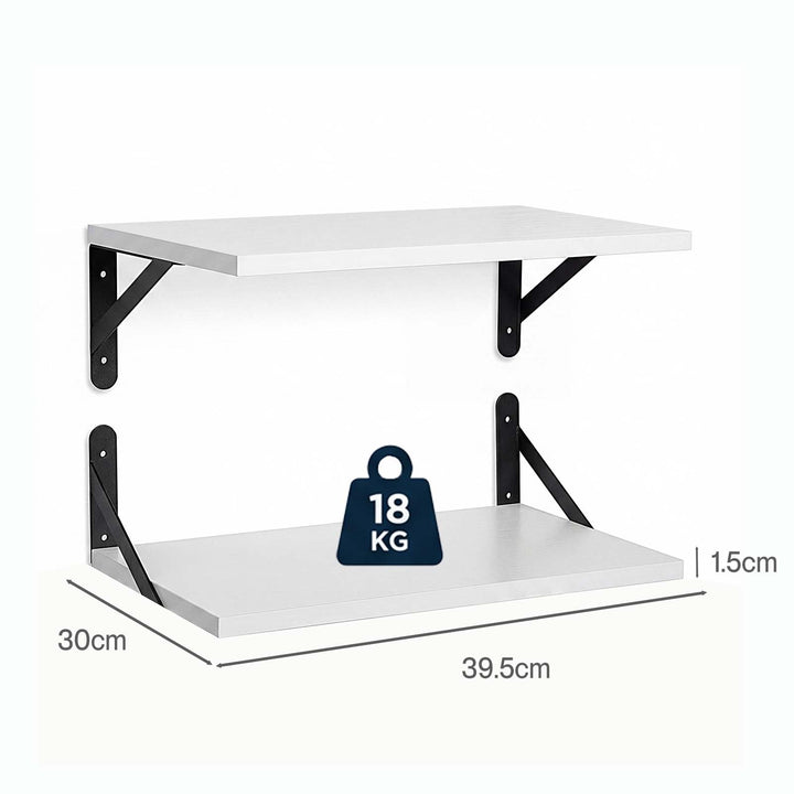 Floating Wall Shelves 2Pcs Deep Wall Mounted Display Book Shelf Bedroom