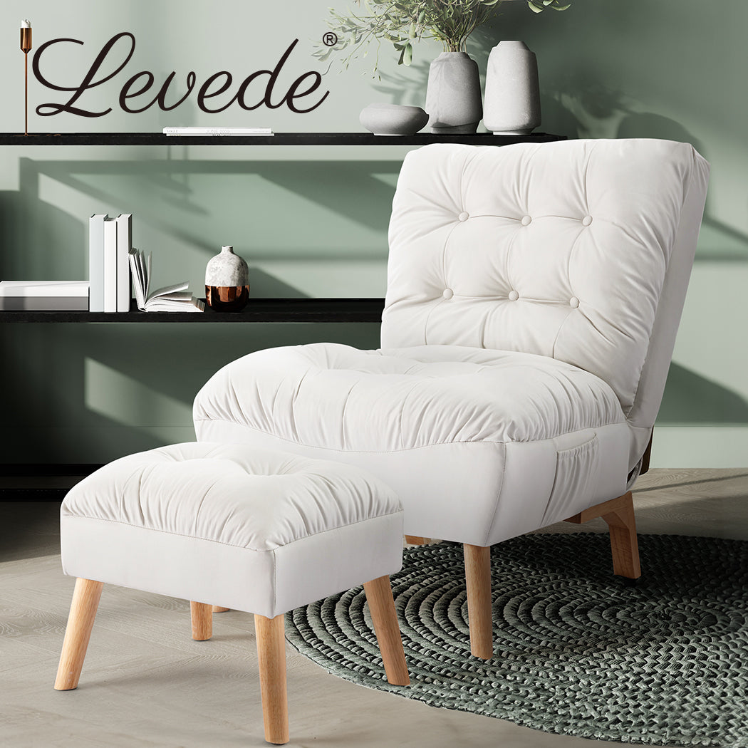 Levede Sofa Ottoman Set Accent Recliner - Levede