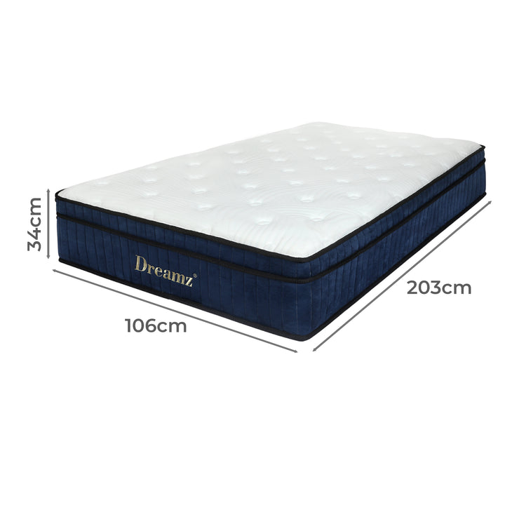 Dreamz Spring Mattress 7 Zone Bed Pocket Medium Firm Memory Foam