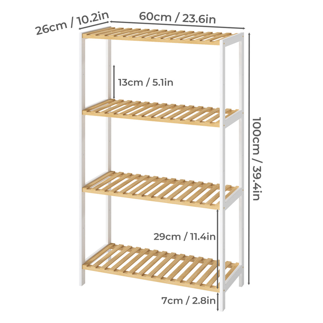 Bamboo Storage Rack Natural Shelf Shoe Organiser Home Decor