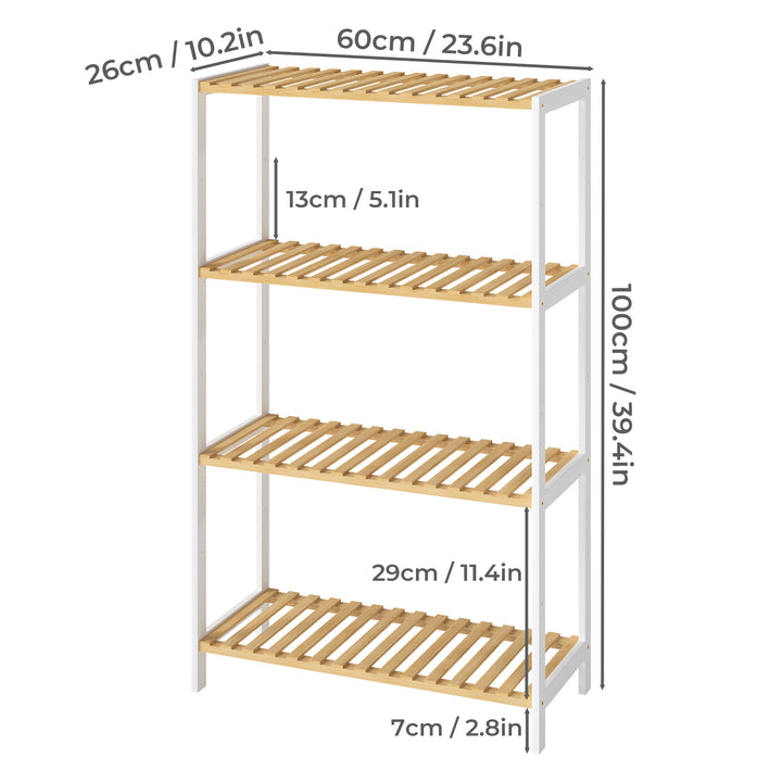Bamboo Storage Rack Natural Shelf Shoe Organiser Home Decor