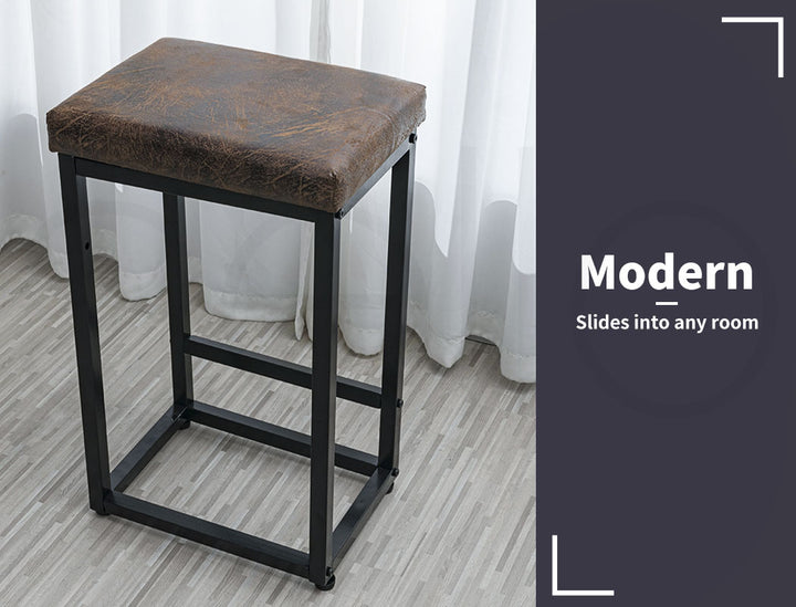 Levede 2X Bar Stools PU Leather Metal - Levede