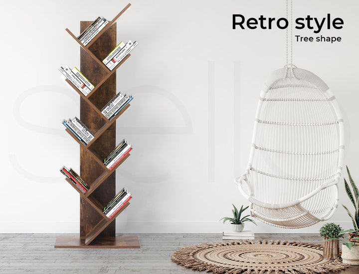 Levede Bookshelf Wooden Tree Bookcase - Levede