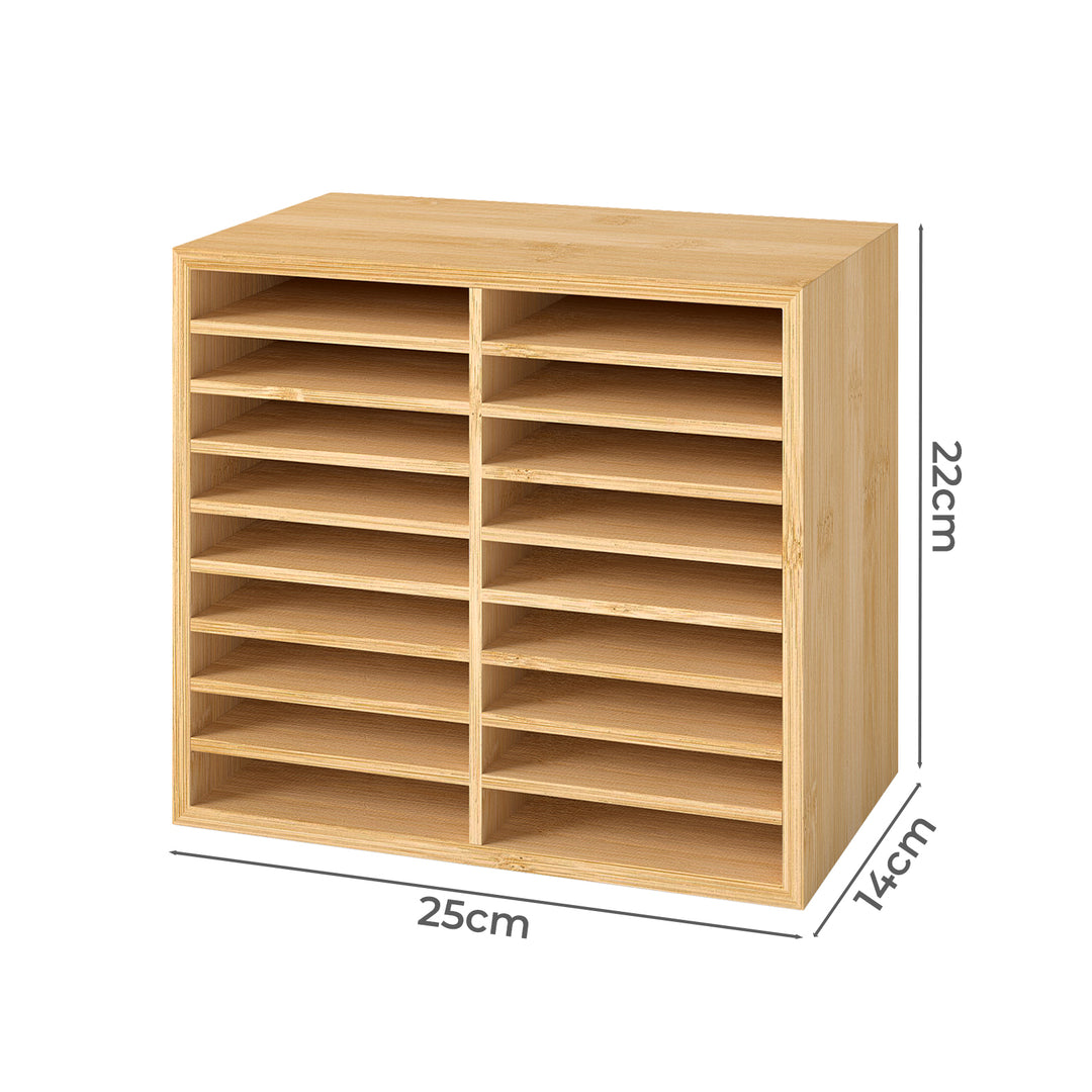 Natural Bamboo Marker Organizer Large Capacity Holder for 126 Markers.