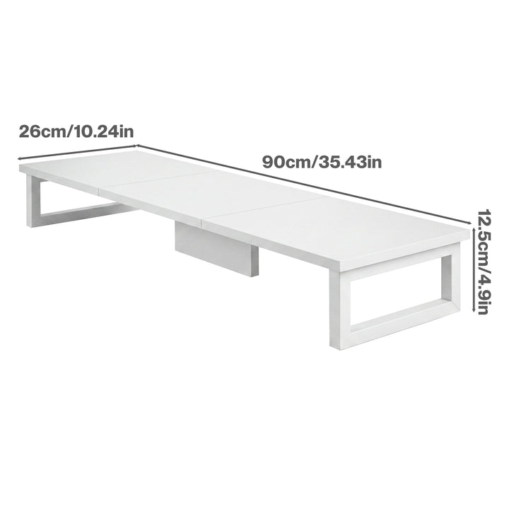 Levede Dual Monitor Stand Riser Desk Laptop Computer Organizer Laptop Shelf 90cm